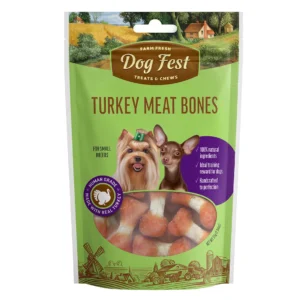 Dog Fest Turkey Meat Bones For Small Breeds 55g